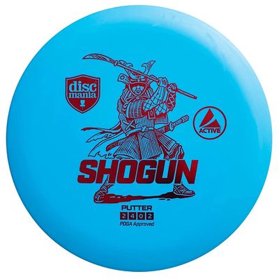 Discmania Active Shogun Disc Golf Putter | Stable Putter Disc Golf Disc | Grippy Putter Plastic | Beginner Disc Golf Frisbee Disc Golf Putt & Approach Disc | 165-169g (Random)