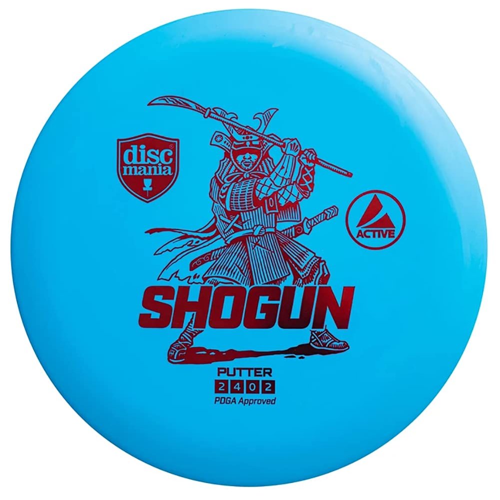 Discmania Active Shogun Disc Golf Putter | Stable Putter Disc Golf Disc | Grippy Putter Plastic | Beginner Disc Golf Frisbee Disc Golf Putt & Approach Disc | 165-169g (Random)