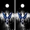 GRAPHIX EXPRESS Cornhole Decals - Blue Vinyl - American Flag - NCAA - 24"x48" - Set of 2 view 1
