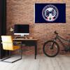 Rico Industries NHL Hockey Columbus Blue Jackets Cannon Circle LogoNavy 3' x 5' Banner Flag Single Sided - Indoor or Outdoor - Home Dcor view 2
