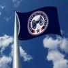 Rico Industries NHL Hockey Columbus Blue Jackets Cannon Circle LogoNavy 3' x 5' Banner Flag Single Sided - Indoor or Outdoor - Home Dcor view 3
