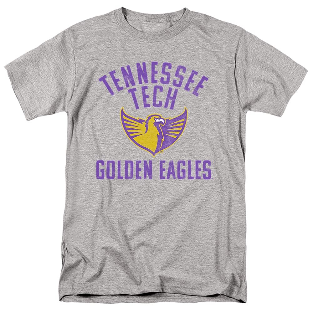 Tennessee Technological University Official Tennessee Tech Golden Eagles Logo Unisex Adult T-Shirt, Athletic Heather, 5X-Large