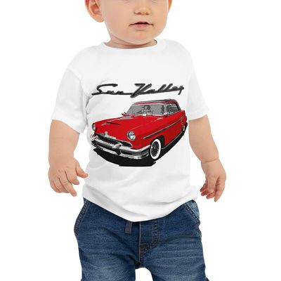 1954 Mercury Monterey Sun Valley Antique Car Baby Jersey Short Sleeve Tee White
