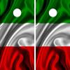 GRAPHIX EXPRESS C86 Italian Flag Cornhole Board WRAP Wraps Laminated Board Boards Decal Set Decals Vinyl Sticker Stickers Bean Bag Game Vinyl Graphic Tint Image view 1