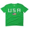 0065. USA American Flag United States of America Patriotic Military Style for Men T Shirt (Irish Green 2X-Large) view 1