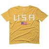 0065. USA American Flag United States of America Patriotic Military Style for Men T Shirt (Gold 2X-Large) view 1