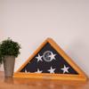 Bey-Berk Custom Personalized US Army American Flag Display Case for 5' x 9.5' ft Funeral or Burial Flag (Oak) view 2