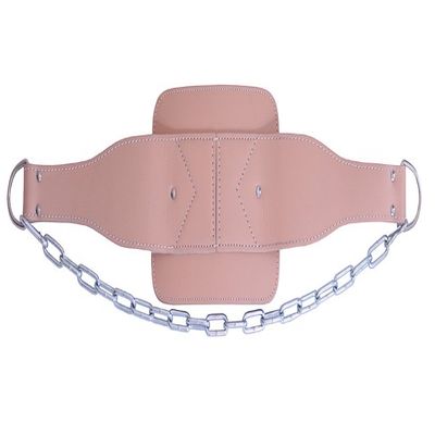 Ader Leather Padded Fitness Dip Belt with chain