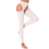 Oyolan Womens High Waisted Hollow Out Footed Stockings Stretchy Suspender Pantyhose Slim Fit Bodystockings Type A White One Size view 4