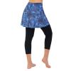 ANIVIVO Yoga Leggings with Skirts for Women,Skirted Leggings for Tennis Women Golf Clothes with Pockets(Blue,XL) view 4