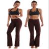 BUBBLELIME 29"/31"/33"/35" 4 Styles Women's Bootcut Yoga Pants Tummy Control - Basic Bootleg_Mohoganymaroon L_31" Inseam(1) view 2