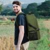 TUGUAN Insulated Cooler Backpack 38/42 Cans Double Deck Leakproof Lightweight Soft Lunch Backpack Small Cooler Bag Beach Picnic, Green view 2