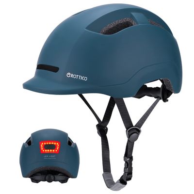 GROTTICO Adult Bike Helmet with Light - Dual Certified for Bicycle Scooter Skateboard Road Cycling Skating Helmet