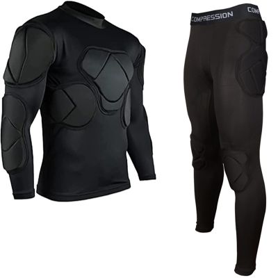 Jellybro Men's Padded Football Protective Gear Set Training Suit for Soccer Basketball Paintball Rib Protector