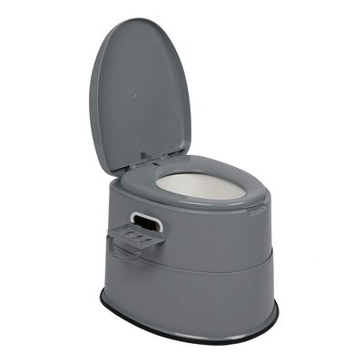 WEI WEI GLOBAL Portable Travel Toilet, Adult RV Potty w/Non-Slip Mat, Paper Holder & Detachable Inner Bucket, for Camping, Boating, Hiking, Tripping, Gray