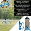 Bike Water Bottle Holder Combo - 20 Oz Squeeze Bottle & Bicycle Mount Cage Rack, No Screws Needed, Durable Alloy - Fits All Handlebar Bikes & MTB Mountain Road - for Adults, Kids (Blue) view 3