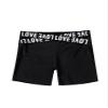 Hansber Kids Girls Boycut Shorts Solid Color Sports/Dance/Gymnastics Athletic Bottoms Summer Hot Pants Letter Black 4 view 3