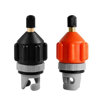 HEYTUR Inflatable Boat SUP Pump Adaptor Standard Schrader Conventional Air Pump Air Valve Adapter Spoke Plate Attachment(Black+Orange)