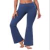 BUBBLELIME 29"/31"/33"/35" 4 Styles Women's Bootcut Yoga Pants Tummy Control - Basic Bootleg_Purplishblue(2) M_31" Inseam view 1