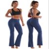 BUBBLELIME 29"/31"/33"/35" 4 Styles Women's Bootcut Yoga Pants Tummy Control - Basic Bootleg_Purplishblue(2) M_31" Inseam view 3