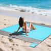covacure Extra Large Beach Blanket Sandproof Waterproof - 108"x85" for 7-8 Adults, Oversized Portable Beach Mat with Zipper Pockets, Lightweight Durable Outdoor Accessories for Camping, Travel, Hiking view 1