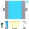 covacure Extra Large Beach Blanket Sandproof Waterproof - 108"x85" for 7-8 Adults, Oversized Portable Beach Mat with Zipper Pockets, Lightweight Durable Outdoor Accessories for Camping, Travel, Hiking view 2
