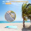 covacure Extra Large Beach Blanket Sandproof Waterproof - 108"x85" for 7-8 Adults, Oversized Portable Beach Mat with Zipper Pockets, Lightweight Durable Outdoor Accessories for Camping, Travel, Hiking view 4