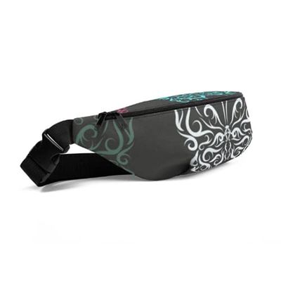 Fanny Pack- Gray Butterfly - Fanny Pack for Women Designer Nature Fanny Pack Hip Purse Large City Bag Hip Bag Bum Bag Lightweight Travel Purse Phone Bag, Multi, MediumLarge (1922614_9987)