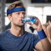 ASTER 6Pieces Blue Sweatband Set, Sports Headband Wristband Set, Including 2Pcs Sports Headband and 4Pcs Sweat Wristband, Moisture Wicking Absorbing Blue Sweat Band for Men and Women Sport Fitness view 2
