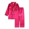 Kids Tales 2Pcs Boys Girls Custom Satin Pajamas Set Add Your Own Text Design Silk Loungewear PJS Personalized Child Clothes Set view 1