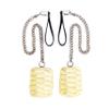 FIRE MECCA Fire Poi Set  3 Inch Woven Kevlar MoonBlaze Heads  Set of 2  Custom Length  Twist Link Chain  Flow, Spinning, Circus, Dance Prop  for Festivals & Performances view 1