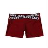 Hansber Kids Girls Boycut Shorts Solid Color Sports/Dance/Gymnastics Athletic Bottoms Summer Hot Pants Letter Burgundy 8 view 3
