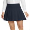 EXCHIC Women's High Waist Pleated Skater School Tennis Skirts (XL, Navy Blue) view 2