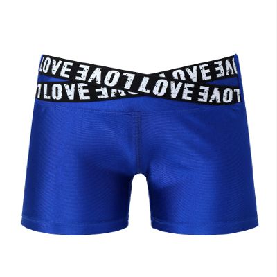 Hansber Kids Girls Boycut Shorts Solid Color Sports/Dance/Gymnastics Athletic Bottoms Summer Hot Pants Royal Blue 6