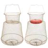 codree 2 Pack Floatable Galvanized Steel Wire Fish Baskets, Collapsible Floatable Wire Fishing Baskets, Portable Fishing Net Basket, Robust and Easy to Use view 1