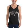 JG Infinite 1980s F150 Lariat Pickup Truck Unisex Tank Top Black view 1