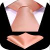 TIE G Solid Satin Color Formal Necktie and Pocket Square Sets in Gift Box (Dusty Salmon) view 2