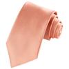 TIE G Solid Satin Color Formal Necktie and Pocket Square Sets in Gift Box (Dusty Salmon) view 3