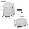 WEI WEI GLOBAL Portable Travel Toilet, Adult RV Potty w/Non-Slip Mat, Paper Holder & Detachable Inner Bucket, for Camping, Boating, Hiking, Tripping, White view 2