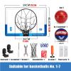 Mini Basketball Hoop for Kids, Indoor Wall Mounted Backboard SetSlam Ball Game Sport Set for Boys Girls Bedroom (Size : 23.2x15.9in) view 2
