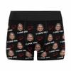 COLORSFORU Custom Underwear for Men Personalized Face Boxers Briefs Photo on Underpants Red loveXXL view 1