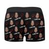 COLORSFORU Custom Underwear for Men Personalized Face Boxers Briefs Photo on Underpants Red loveXXL view 3