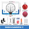 Mini Basketball Hoop for Kids, Indoor Wall Mounted Backboard SetSlam Ball Game Sport Set for Boys Girls Bedroom (Size : 17.9x12in) view 2