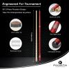 POCUSTIK Pool Cue, 58" 2-Piece Pool Stick for AdultsErgonomic Canadian Maple Billiard Table Cues with 13mm Tip, House Bar Billiard Sticks for Men Women - Red,21 Oz view 2