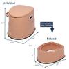 WEI WEI GLOBAL Portable Travel Toilet, Adult RV Potty w/Non-Slip Mat, Paper Holder & Detachable Inner Bucket, for Camping, Boating, Hiking, Tripping, Brown view 2