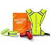 Knuckle Lights Reflective Running Gear Safety Bundle - Reflective Vest, LED Safety Light, Reflective Bands, Night Safety Gear for Runners, Cycling, Hiking, Walking - High Visibility Reflective Gear view 1