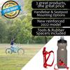 Bike Water Bottle Holder Combo - 20 Oz Squeeze Bottle & Bicycle Mount Cage Rack, No Screws Needed, Durable Alloy - Fits All Handlebar Bikes & MTB Mountain Road - for Adults, Kids (Red) view 3