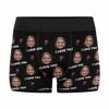 COLORSFORU Custom Underwear for Men Personalized Face Boxers Briefs Photo on Underpants roseXXXXXL view 1