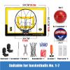 Mini Basketball Hoop for Kids, Indoor Wall Mounted Shooting Ball Game Sport Set for Boys Girls Bedroom (Size : 59x40.5cm) view 2