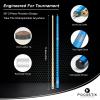 POCUSTIK Pool Cue, 58" 2-Piece Pool Stick for AdultsErgonomic Canadian Maple Billiard Table Cues with 13mm Tip, House Bar Billiard Sticks for Men Women - Blue,21 Oz view 2